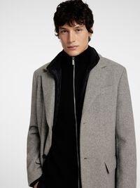 PŁASZCZ 2 W 1, Light Grey Melange, highres