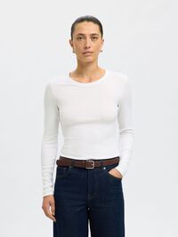 LONG-SLEEVED T-SHIRT, Bright White, highres