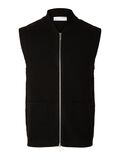 Selected MERINO WOOL GILET, Black, highres - 16091659_Black_001.jpg