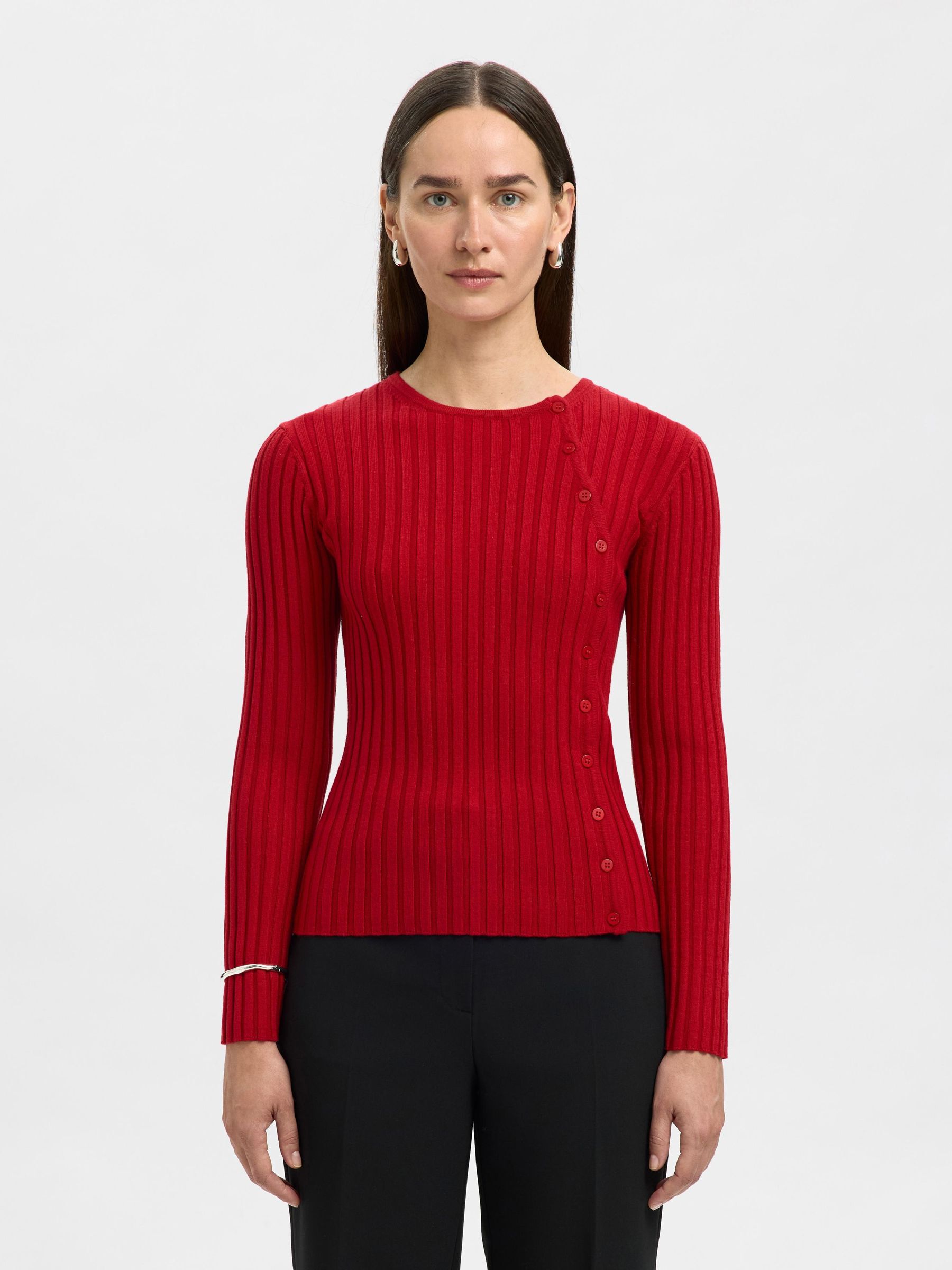 VISCOSE BLEND KNIT, Equestrian Red, highres