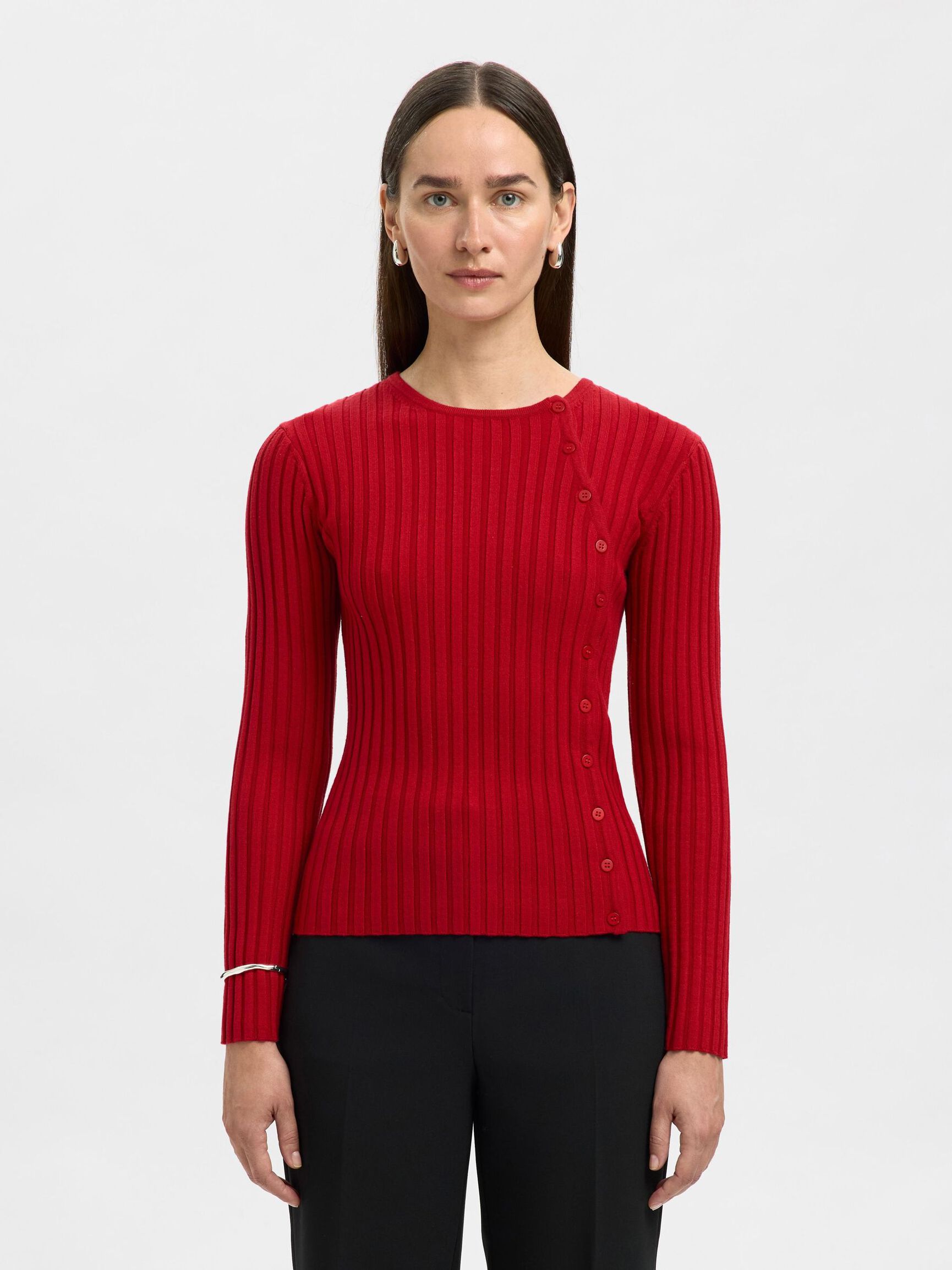 VISCOSE BLEND KNIT, Equestrian Red, highres