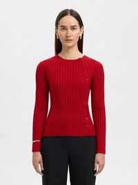 VISCOSE BLEND KNIT, Equestrian Red, highres