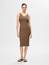 STRIKKET MIDIKJOLE, Coca Mocha, highres