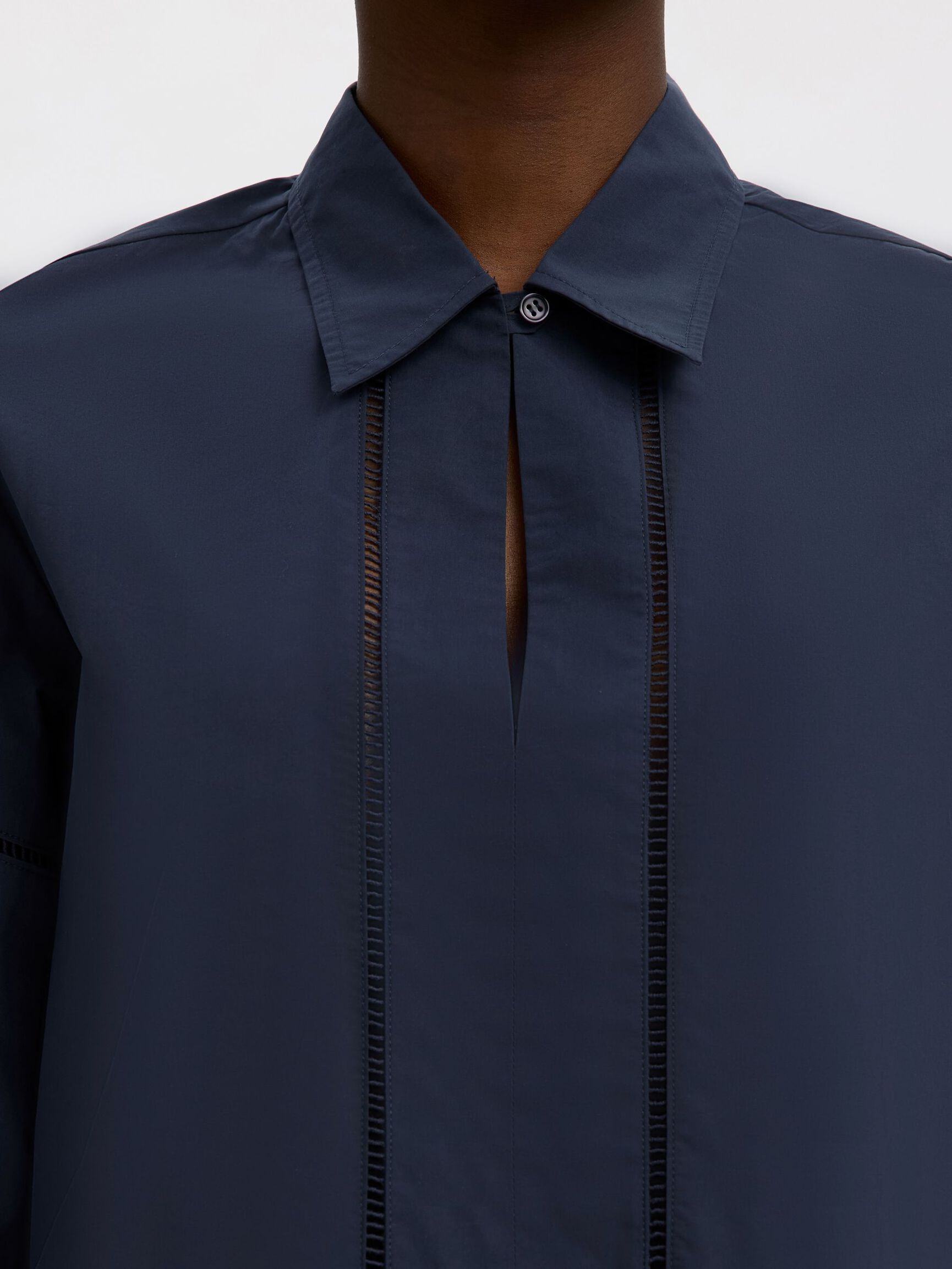 COTTON SHORT SLEEVED SHIRT, Dark Sapphire, highres