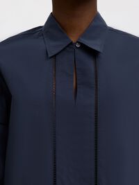 COTTON SHORT SLEEVED SHIRT, Dark Sapphire, highres