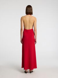 SANS MANCHES ROBE DOS NU, Savvy Red, highres