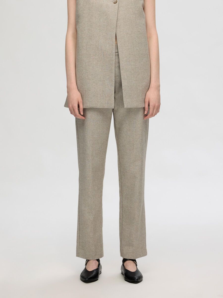 Selected WOOL BLEND STRAIGHT-LEG TROUSERS, Sandshell, highres - 16094992_Sandshell_1128154_003.jpg