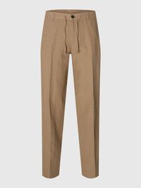 196 STRAIGHT FIT LINEN-BLEND TROUSERS, Caribou, highres