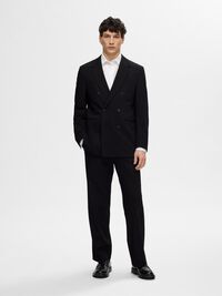 RELAXED FIT ZWEIREIHIGER BLAZER, Black, highres