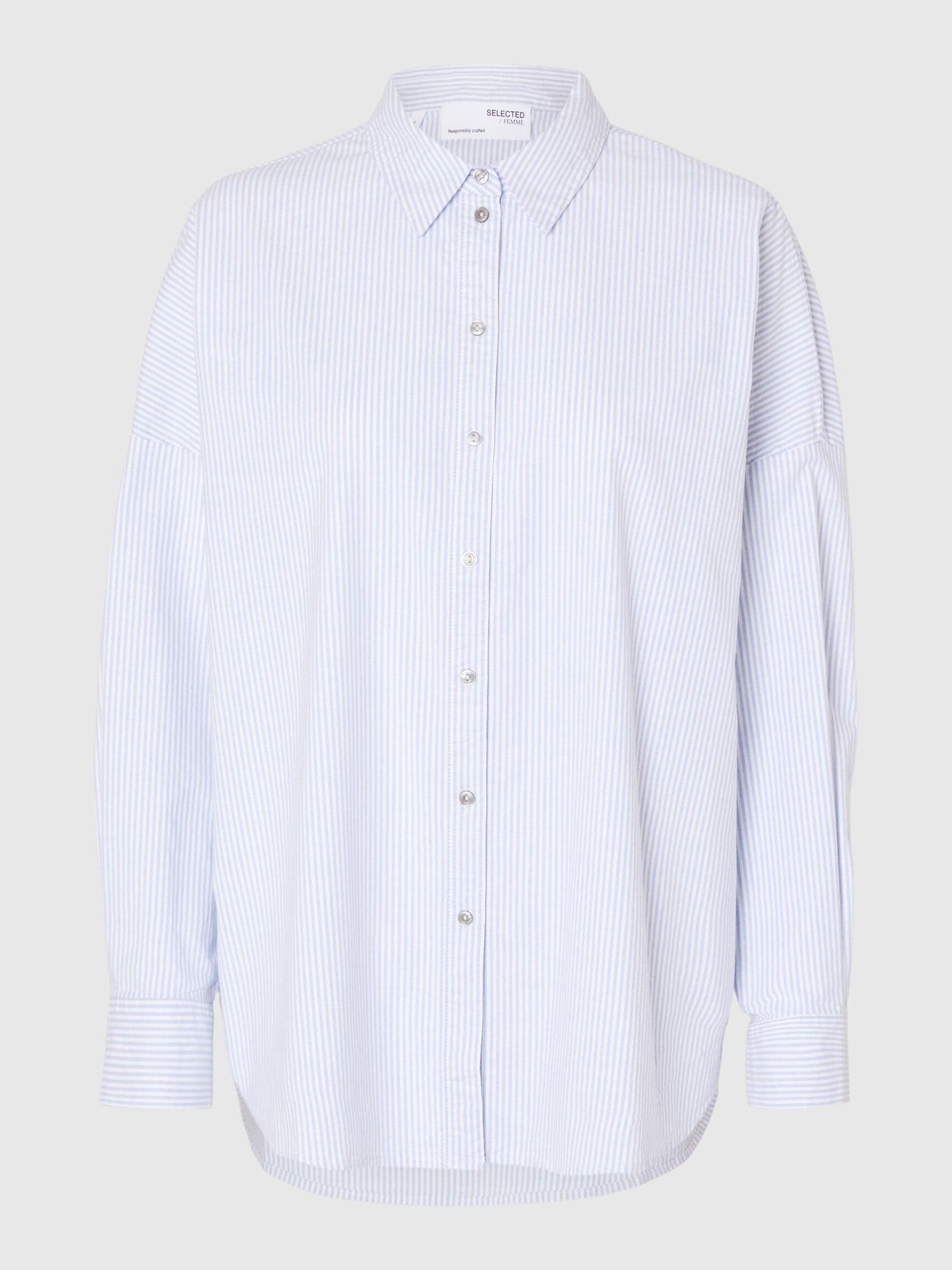 OVERSIZED BAUMWOLL HEMD, Bright White, highres
