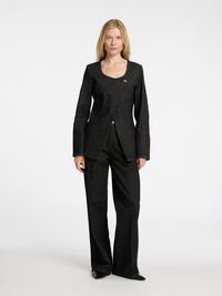 DENIM BLAZER, Black Denim, highres