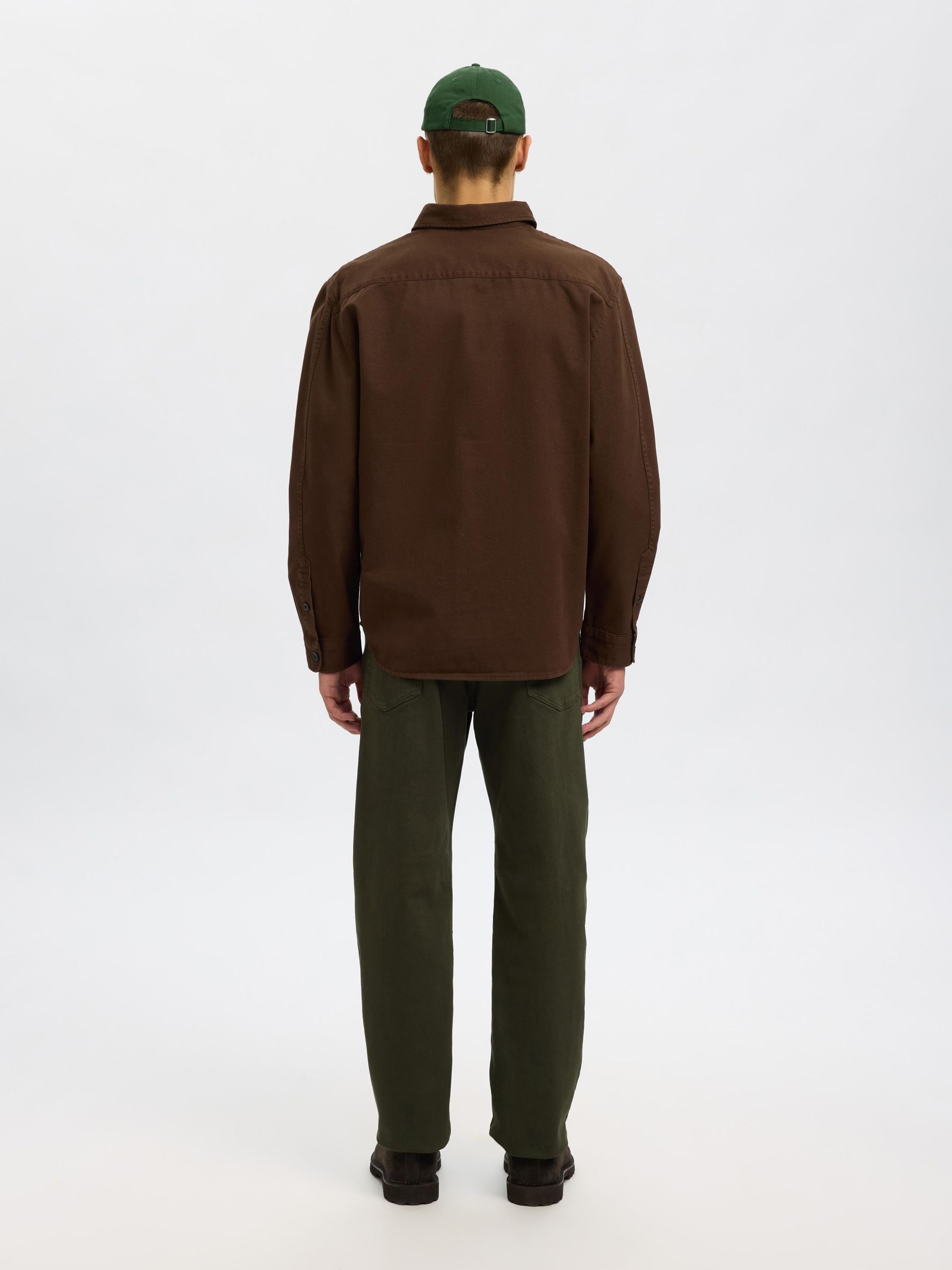 REGULAR FIT TWILL OVERSHIRT, Demitasse, highres