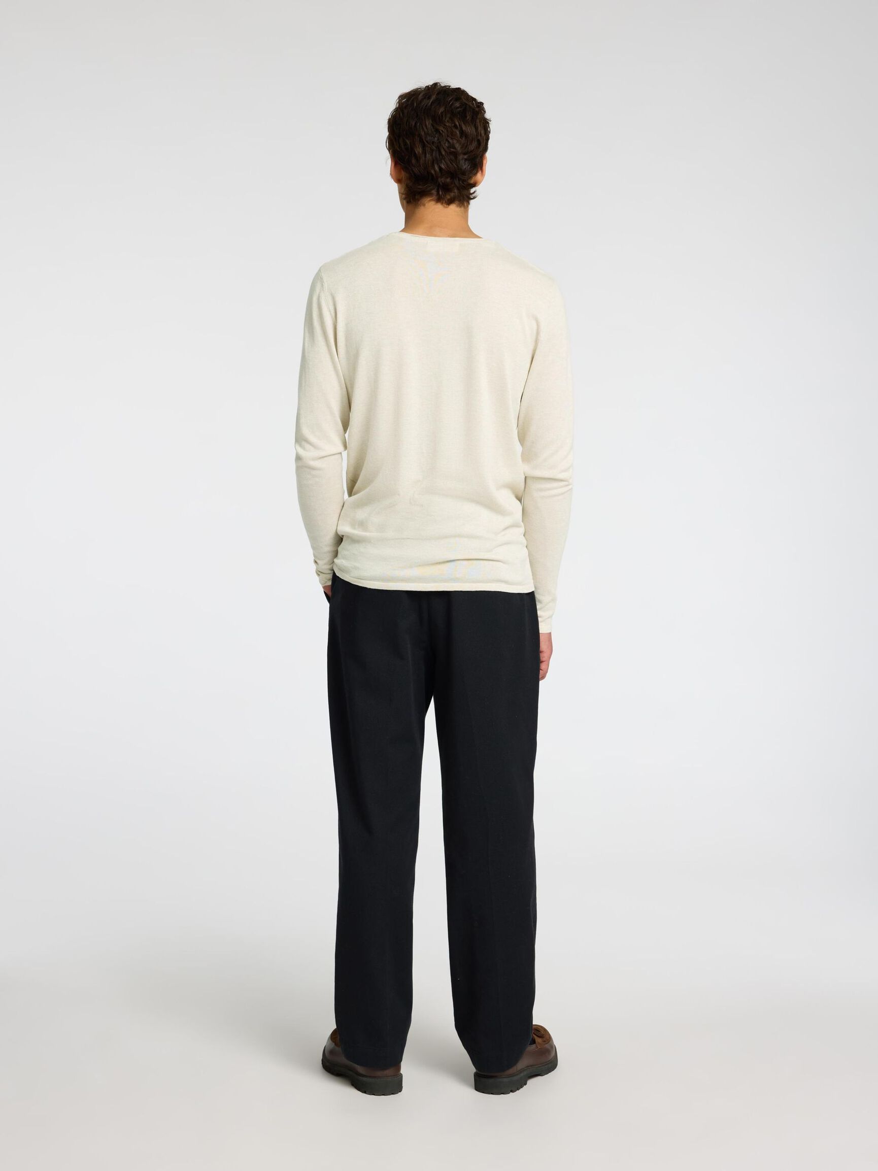 LANGÄRMELIGES PULLOVER, Oatmeal, highres