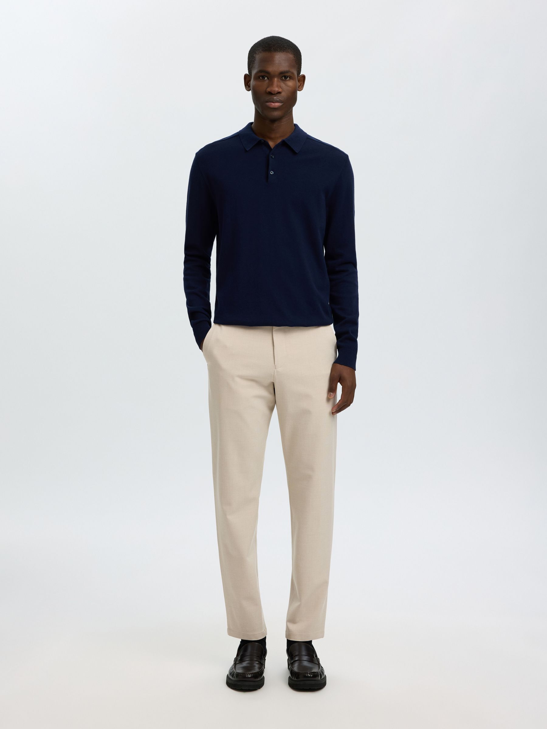 175 SLIM-FIT TROUSERS, Egret, highres