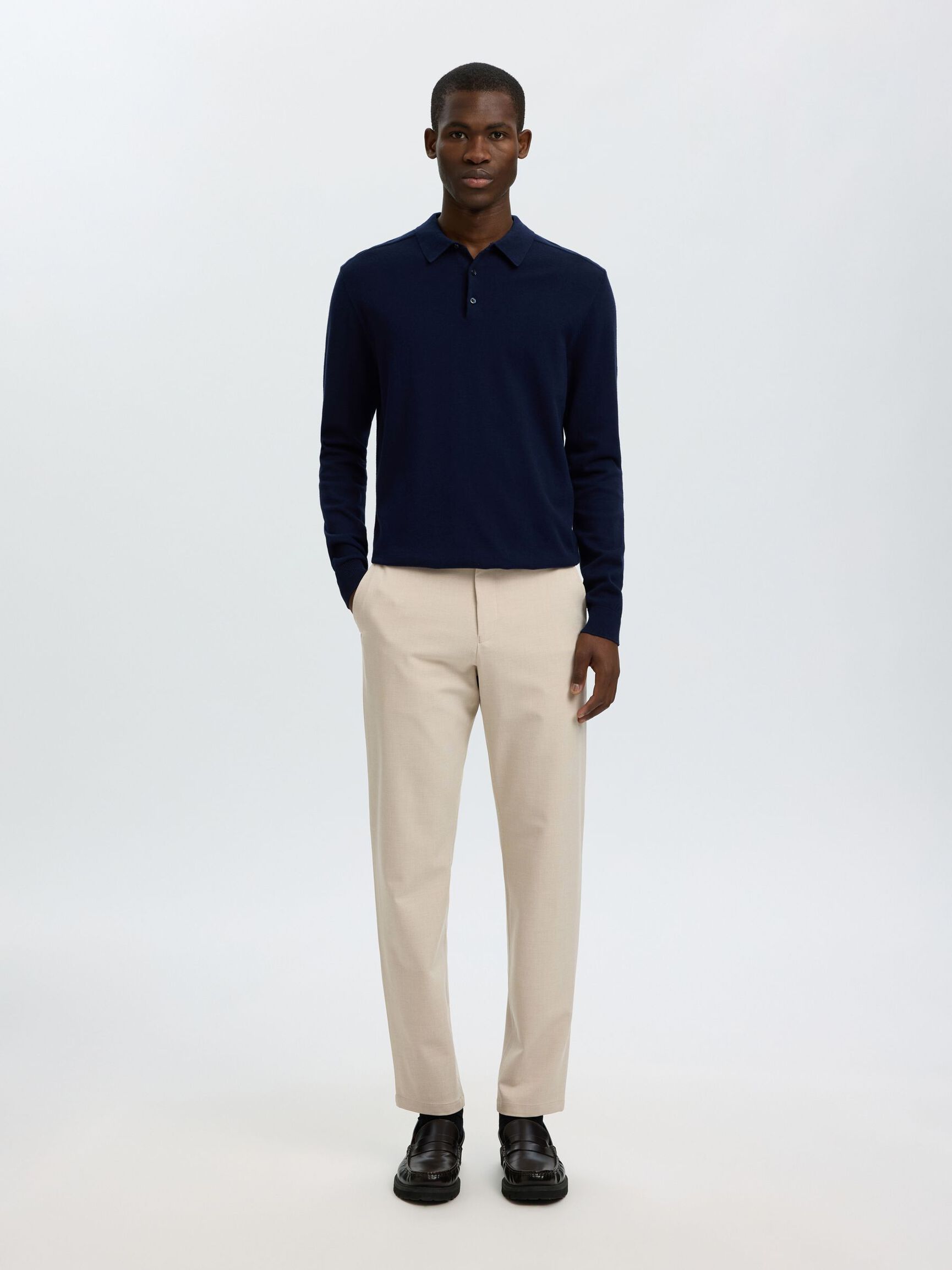 175 SLIM-FIT TROUSERS, Egret, highres