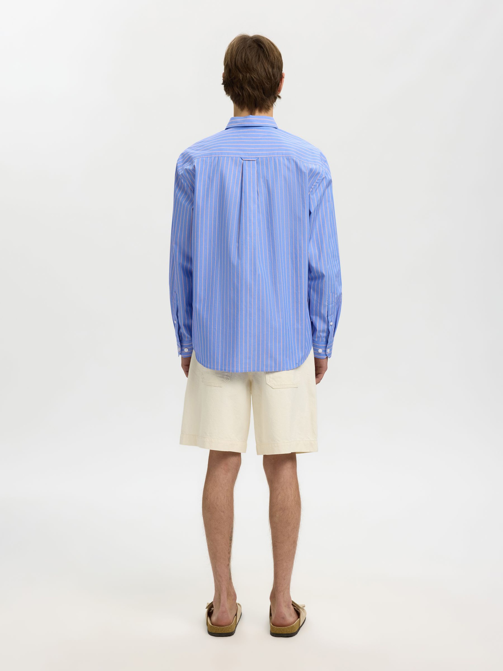 RELAXED FIT OVERHEMD MET LANGE MOUWEN, Light Blue, highres