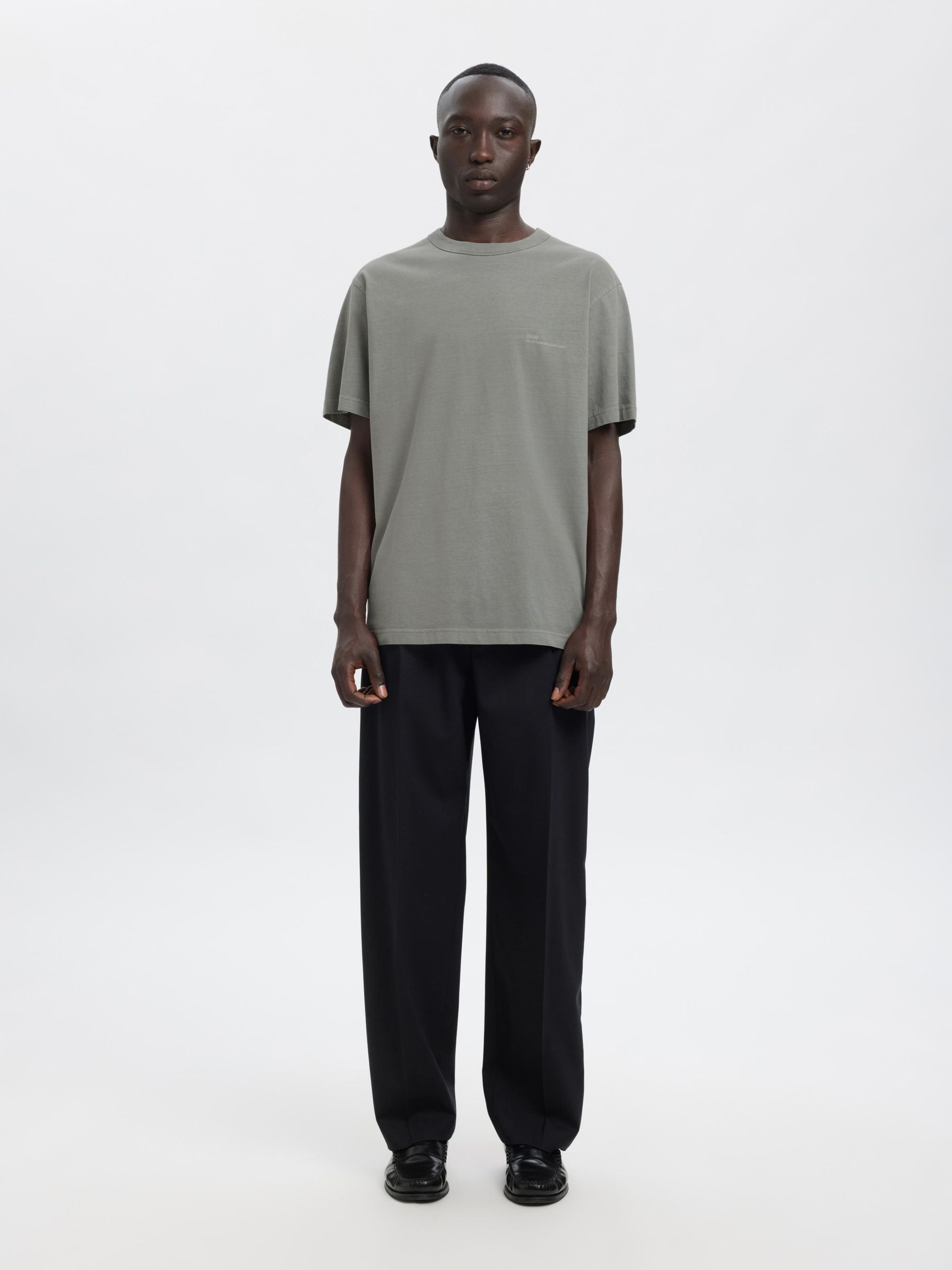 REGULAR FIT T-SHIRT, Sharkskin, highres