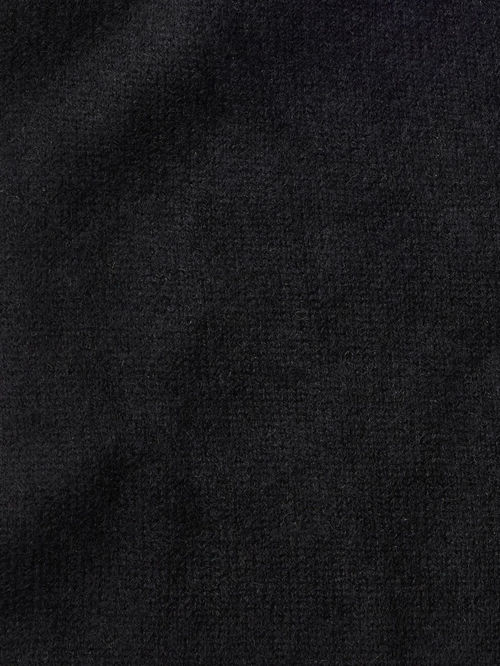 100% CASHMERE SCARF, Black, highres