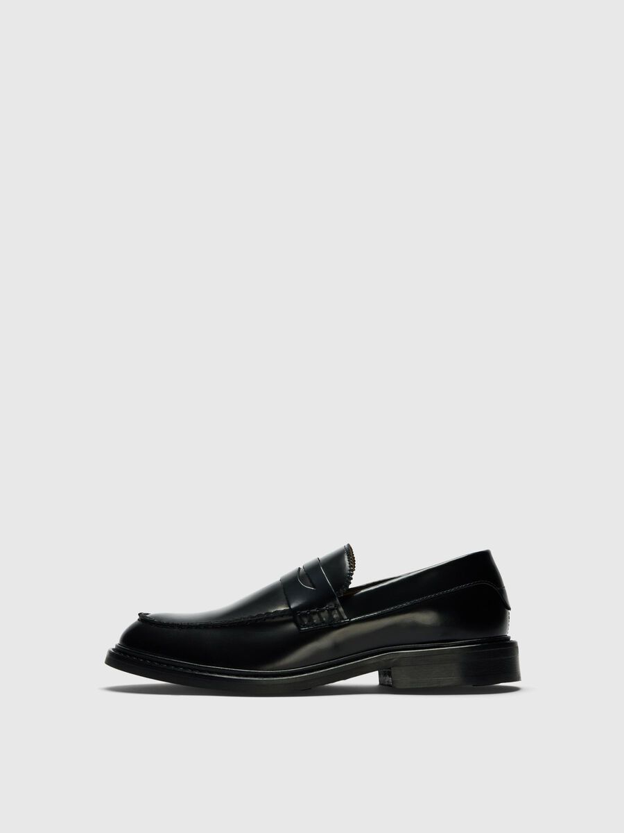 Selected LEATHER LOAFERS, Black, highres - 16094711_Black_001.jpg