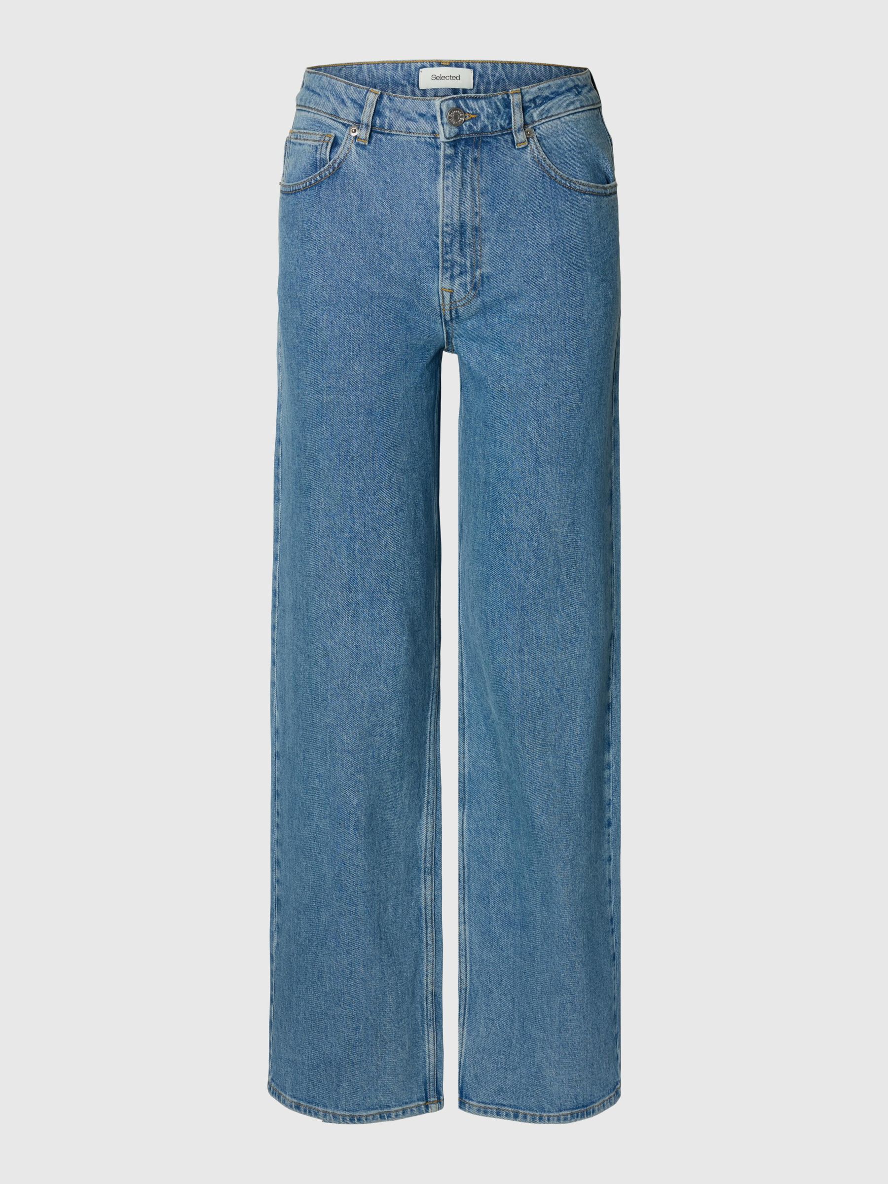 HIGH WAIST WIDE FIT JEANS, Light Blue Denim, highres