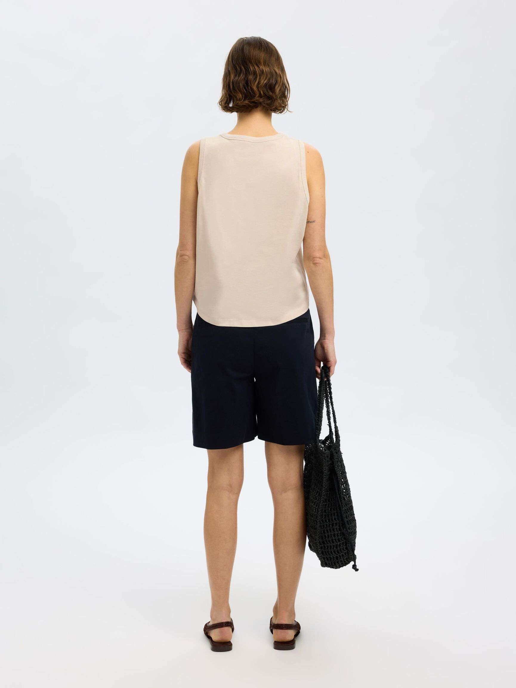 100% BOMULD TANKTOP, Birch, highres