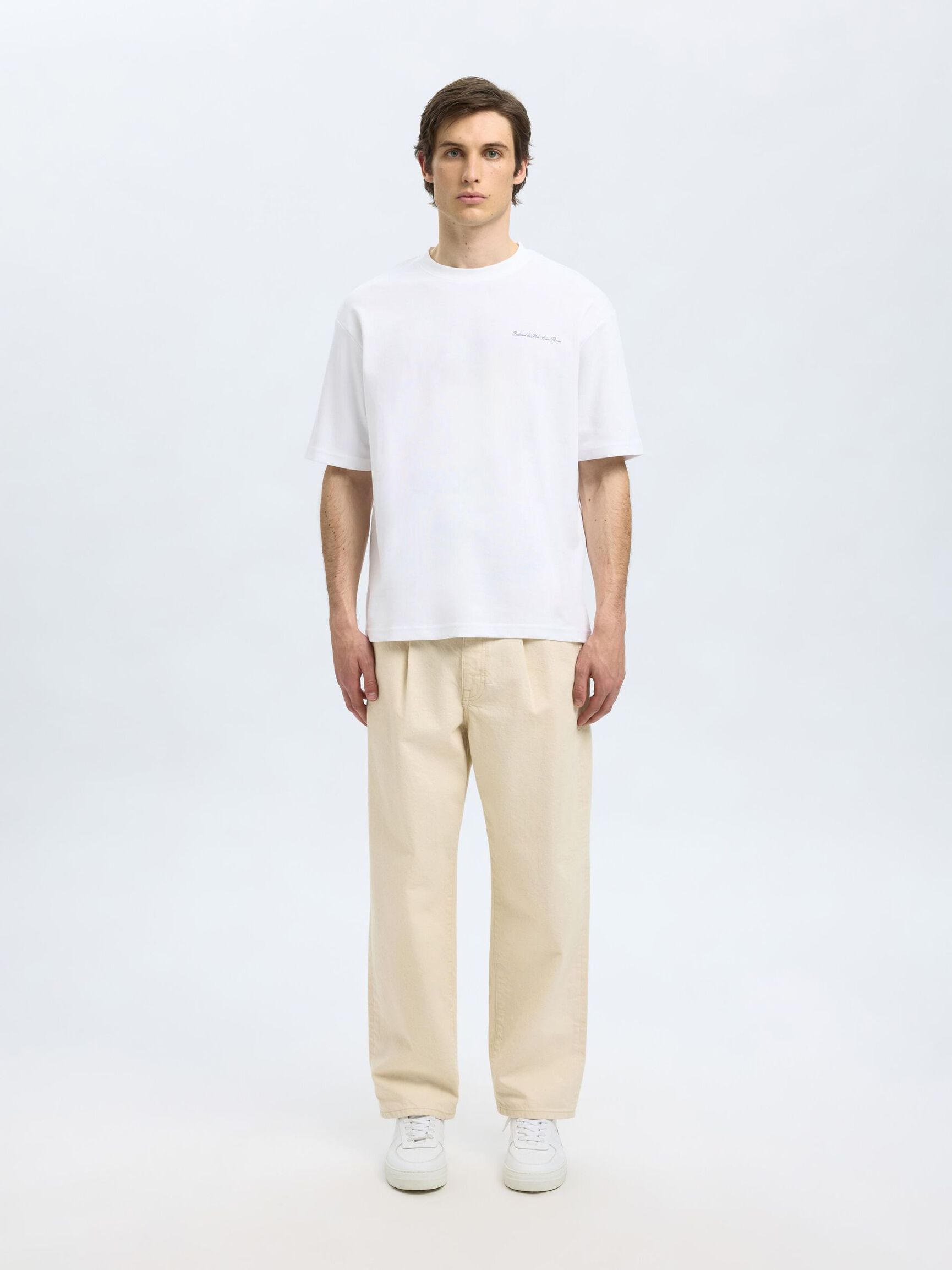 LOOSE FIT PRINTED T-SHIRT, Bright White, highres