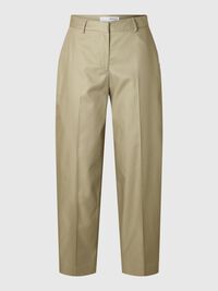 MID WAIST BARREL FIT TROUSERS, Vetiver, highres