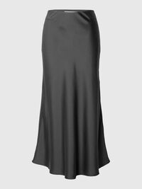 SATIN MAXI SKIRT, Volcanic Ash, highres