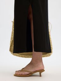 BOMULD ÆRMELØS MAXIKJOLE, Black, highres