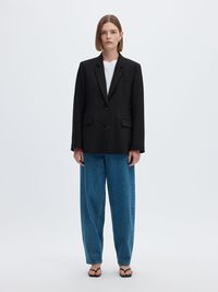 CLASSIC SINGLE-BREASTED BLAZER, Black, highres