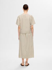 EMBROIDERED SHORT SLEEVED TOP, Sandshell, highres