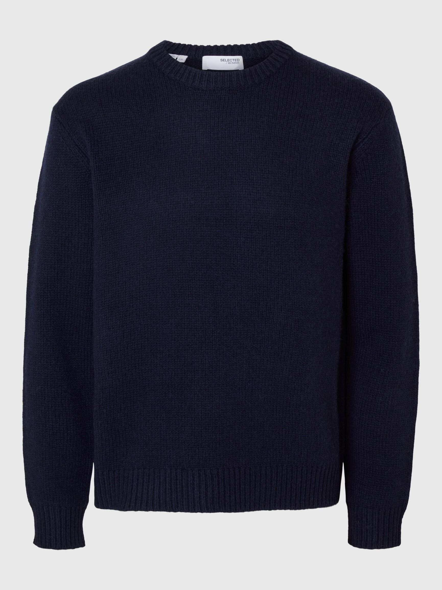 WOOL BLEND RELAXED FIT JUMPER, Sky Captain, highres