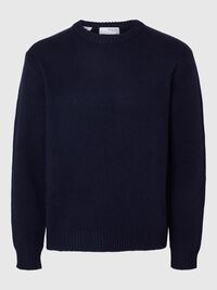 WOOL BLEND RELAXED FIT JUMPER, Sky Captain, highres