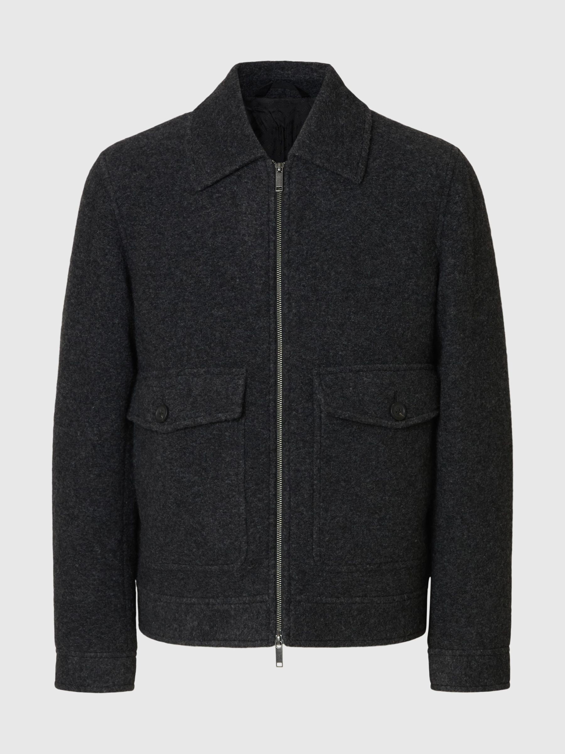 LAINE MÉLANGÉE VESTE, Grey Melange, highres