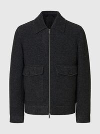 LAINE MÉLANGÉE VESTE, Grey Melange, highres