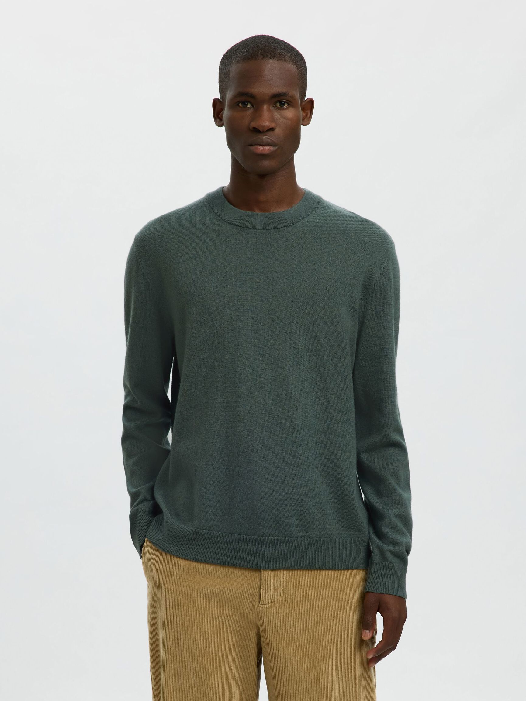 100% MERINO WOOL PULLOVER, Deep Forest, highres
