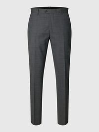 WOOL BLEND  SUIT TROUSERS, Dark Grey, highres