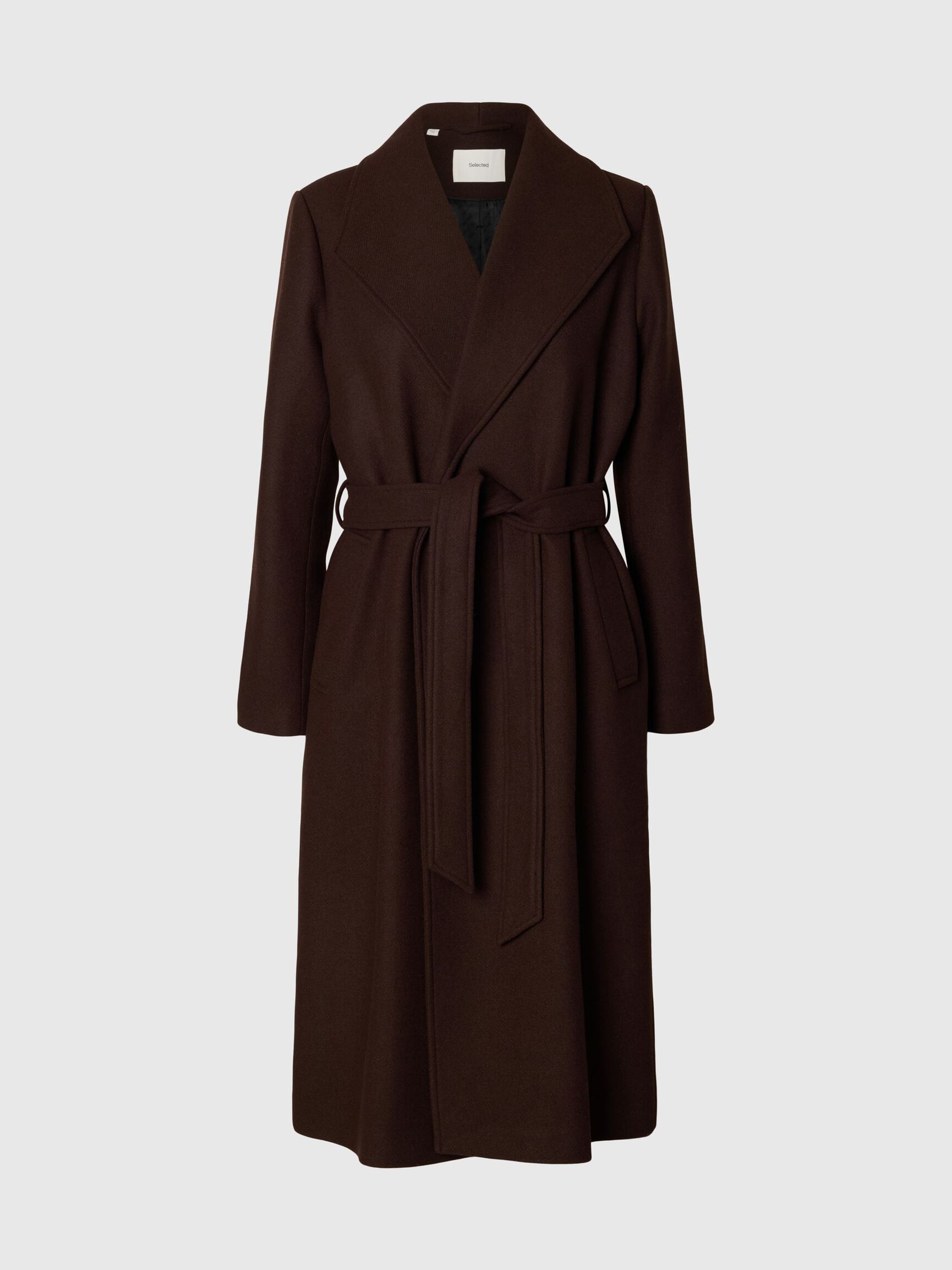 WOOL BLEND LONG COAT, Delicioso, highres