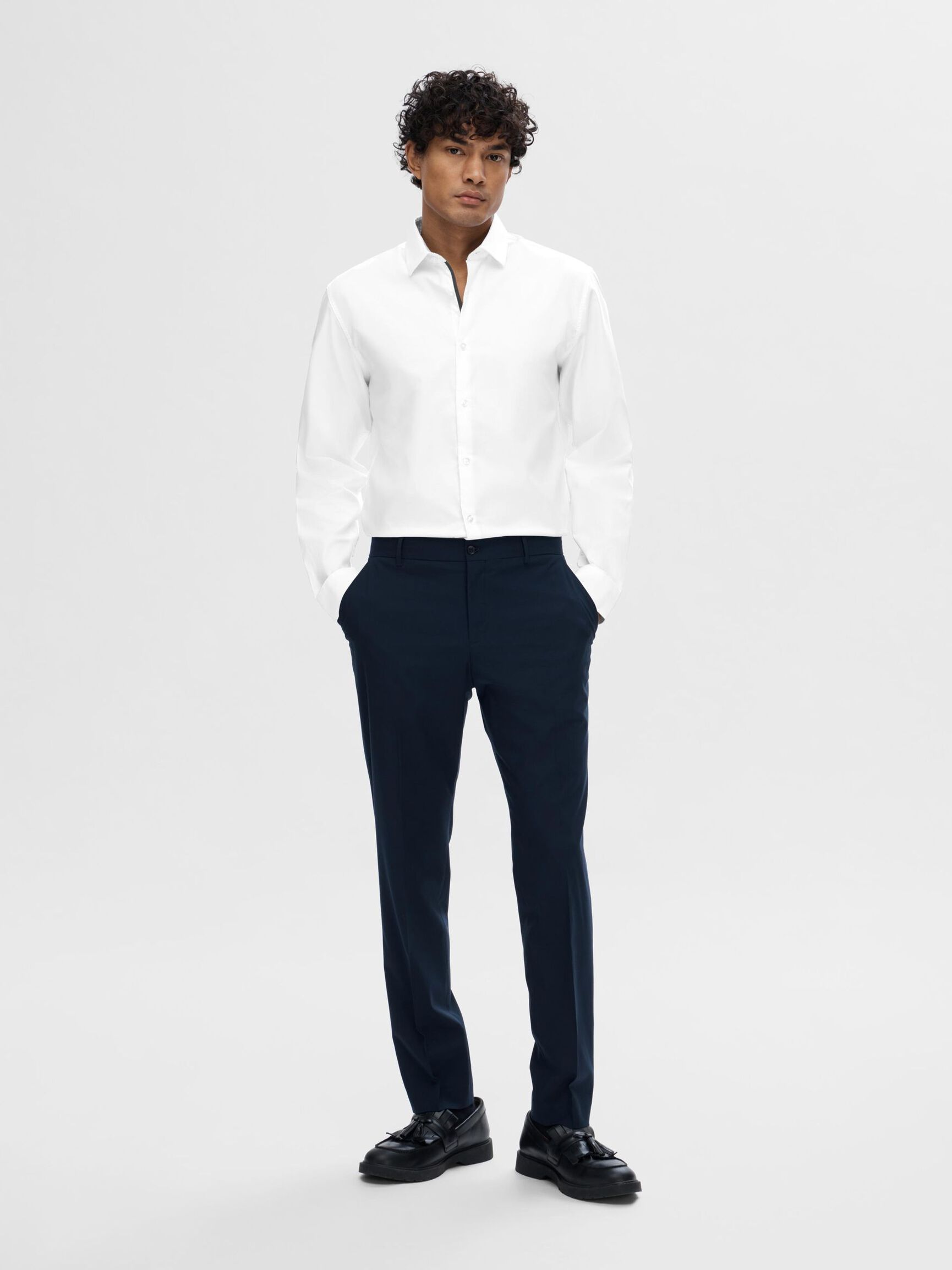 SLIM FIT SHIRT, Bright White, highres