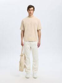 LOOSE FIT PRINTED T-SHIRT, Oatmeal, highres