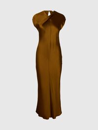 SATIN MAXI DRESS, Monks Robe, highres