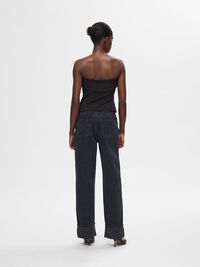 STROPLØS TOP, Black, highres