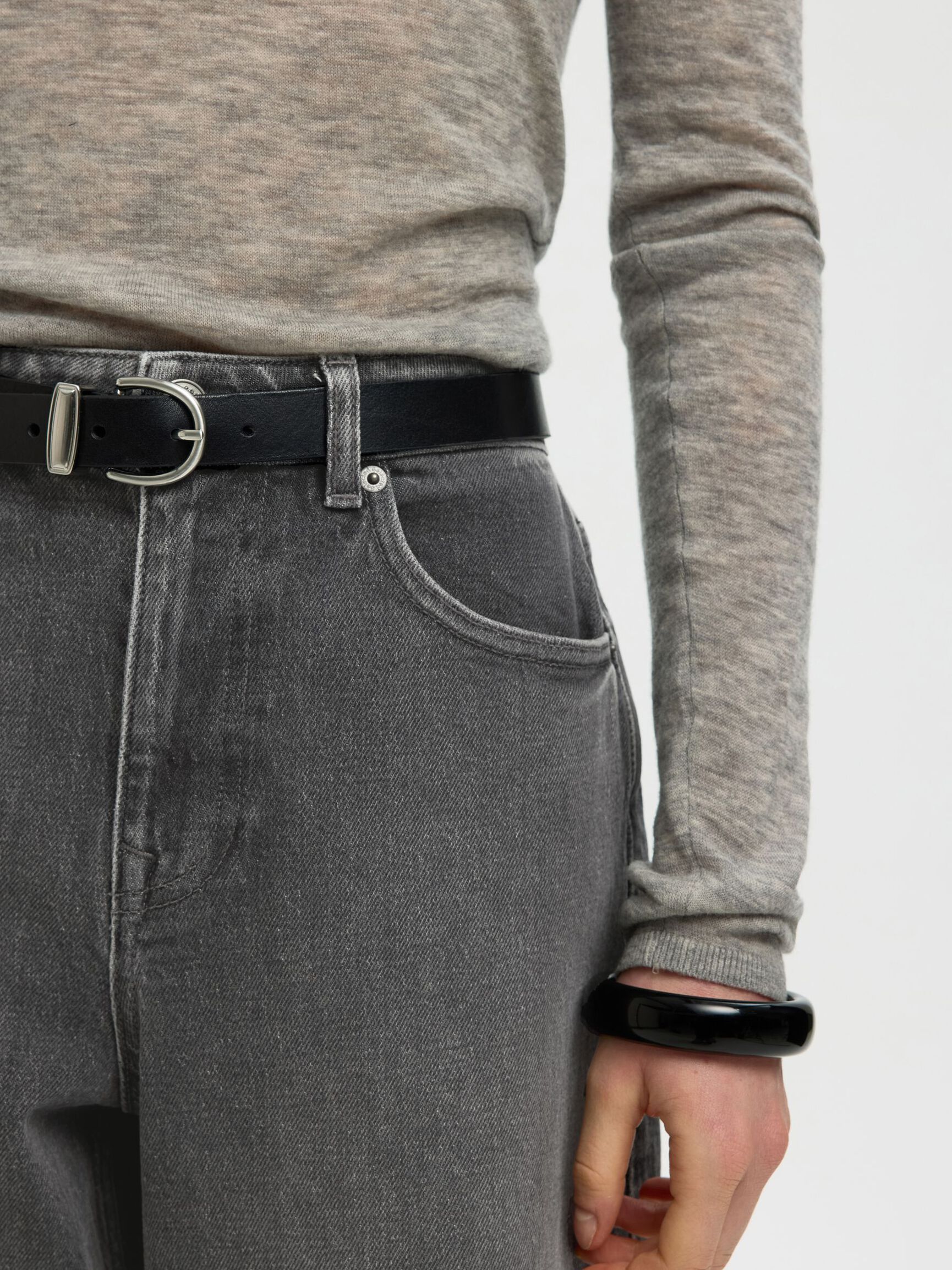 HIGH WAIST BARREL FIT JEANS, Medium Grey Denim, highres