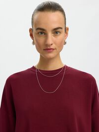 OVERSIZED LONG SLEEVED TOP, Tawny Port, highres