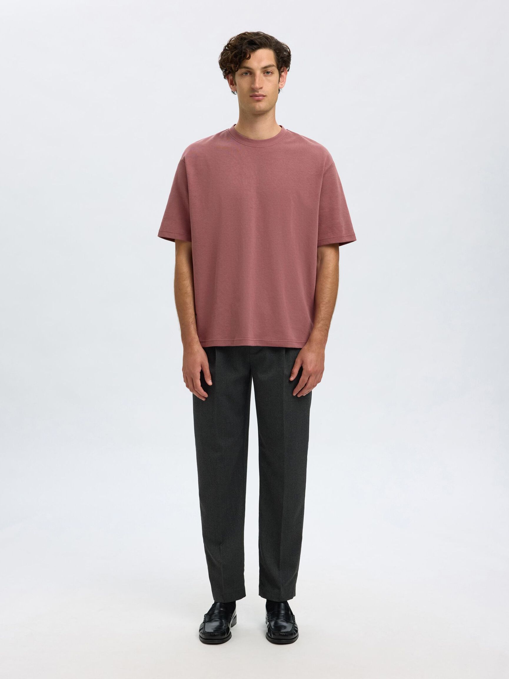 LOOSE FIT T-SHIRT, Rose Brown, highres
