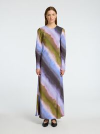 PRINT MAXIKLEID, Cornflower Blue, highres