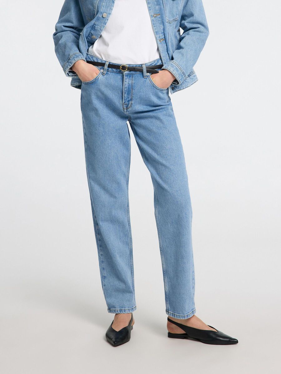 Selected HELLBLAUE STRAIGHT FIT JEANS, Light Blue Denim, highres - 16096686_LightBlueDenim_003.jpg