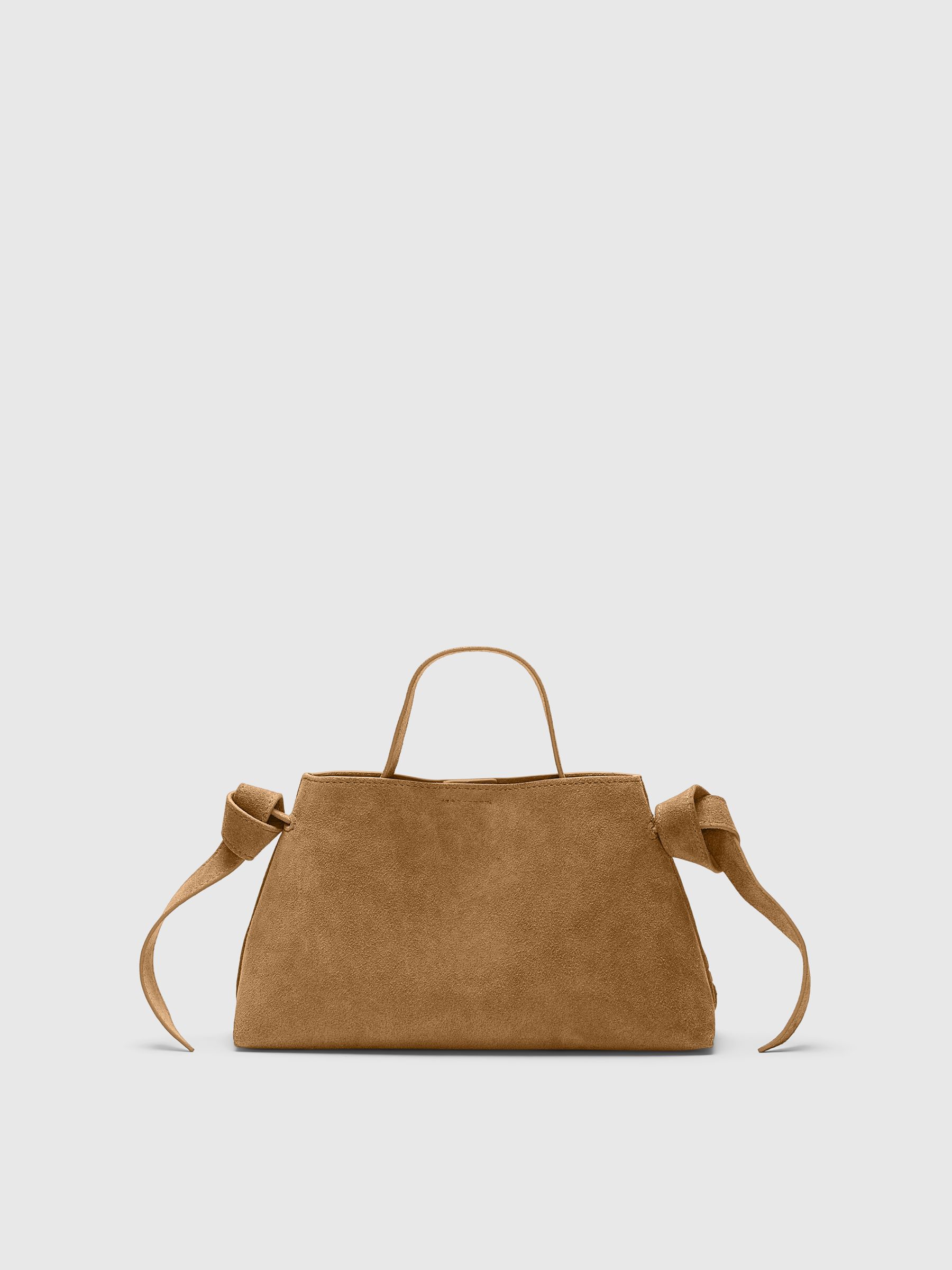 SMALL SUEDE BAG, Tan, highres