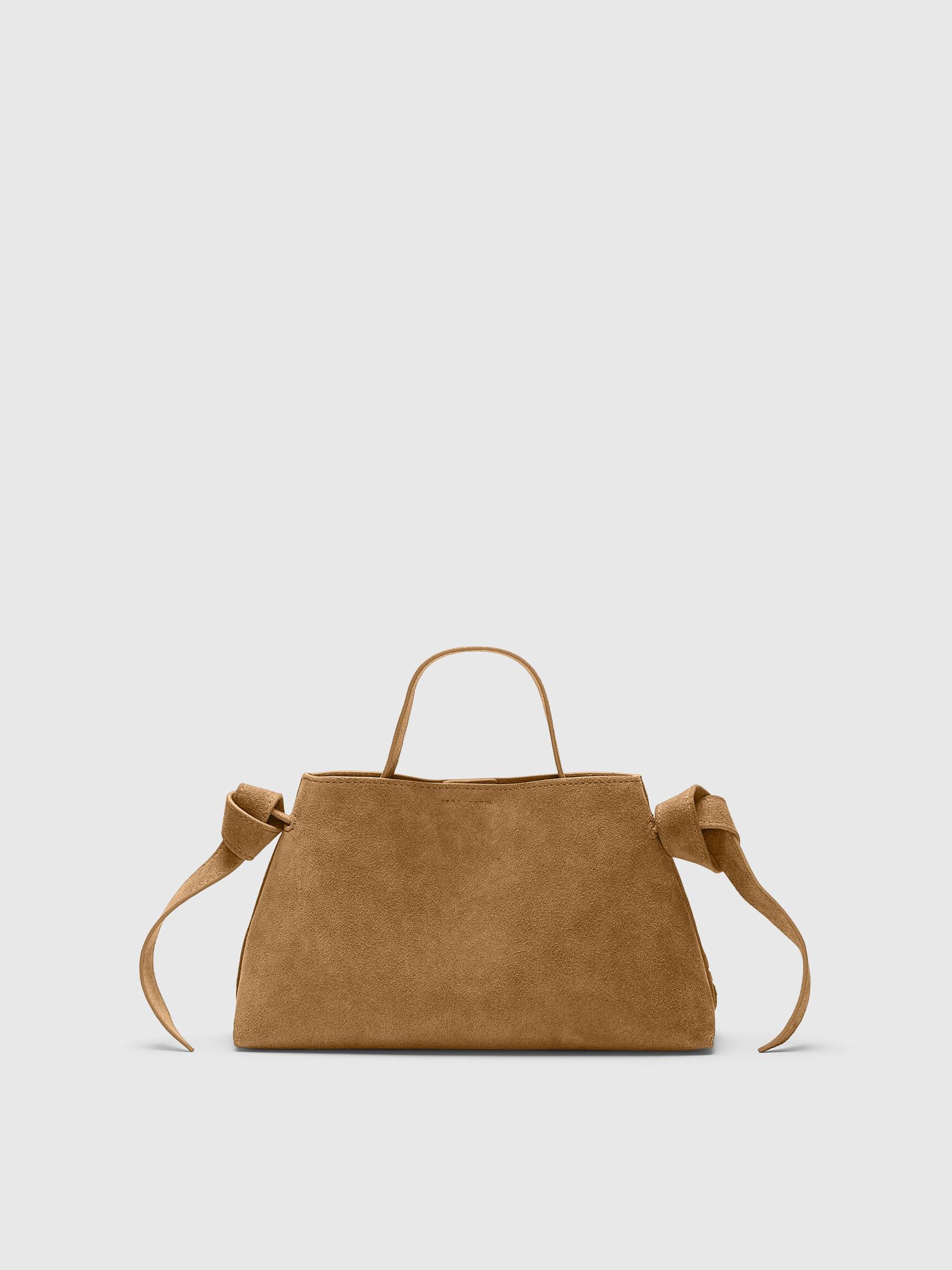 SMALL SUEDE BAG, Tan, highres