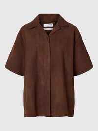 GAMUZA 100 % CAMISA DE MANGA CORTA, Chestnut, highres